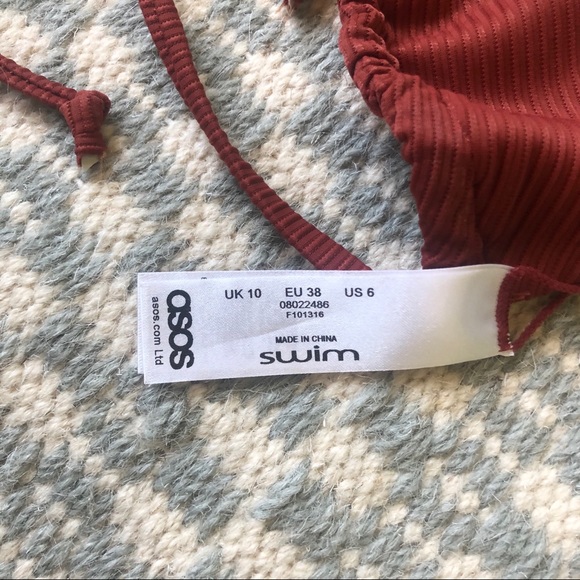 NWT ASOS RING DETAIL HALTER BIKINI TOP - Picture 4 of 7